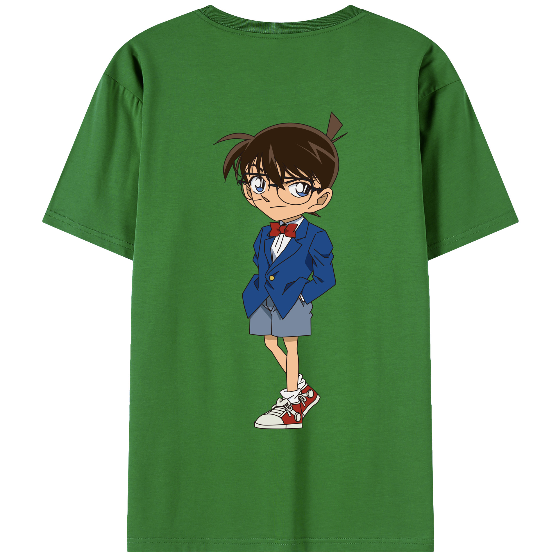 （画像用） 名探偵コナン 江戸川 コナン Detective Conan Conan Edogawa レディース半袖Tシャツ(バックプリント)